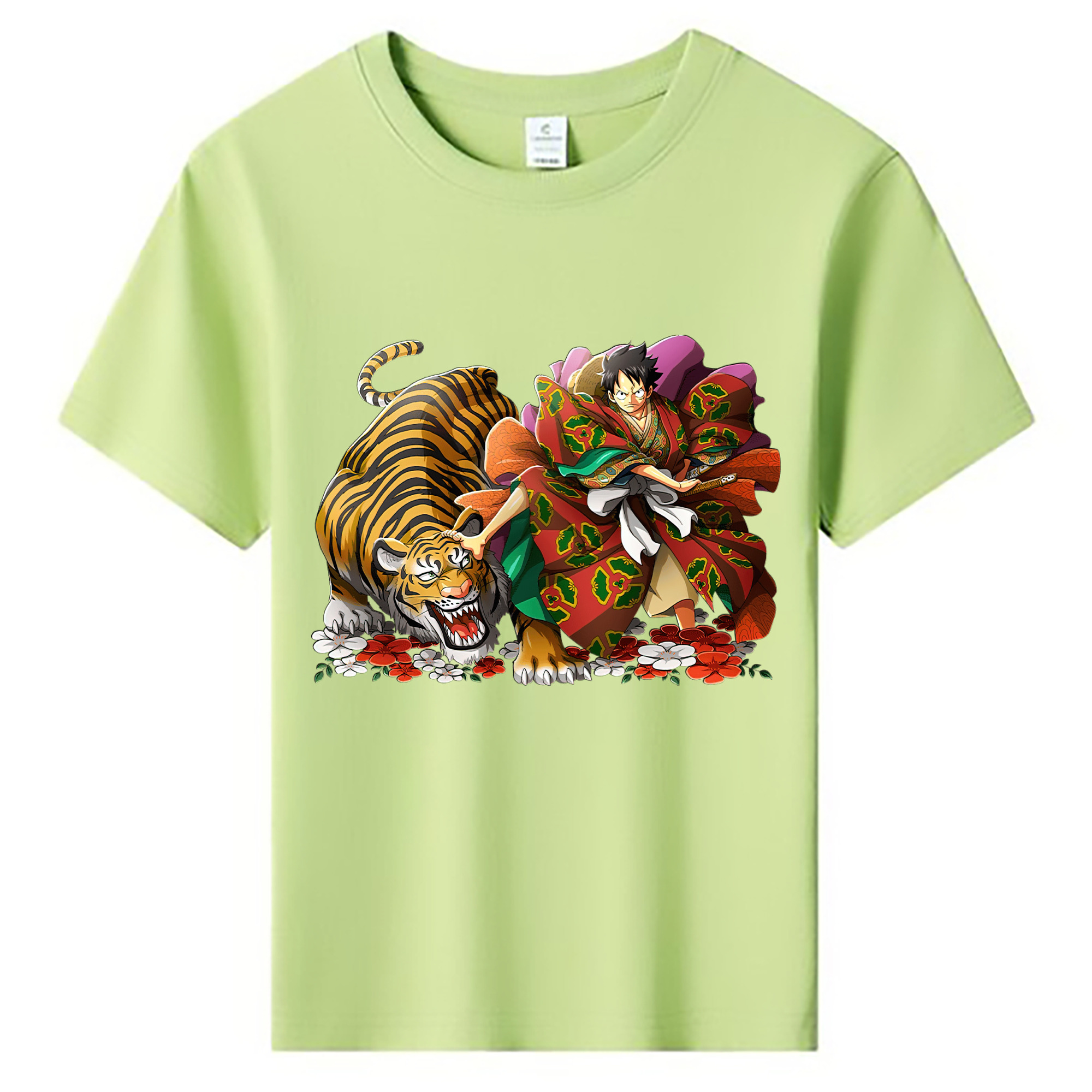 （画像用） ワンピース モンキー・D・ルフィ ONE PIECE Monkey D. Luffy 綿100％キッズTシャツ（フロントプリント）